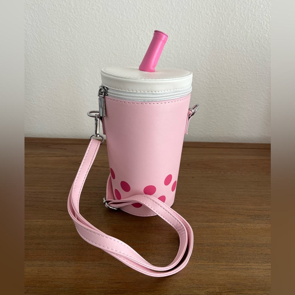 ContainEvery Milk Tea/Pink Bubble Crossbody Purse